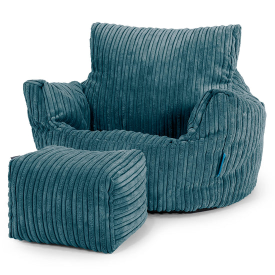 Kleuterfauteuil Zitzak 1-3 jaar oud - Corduroy Teal 02