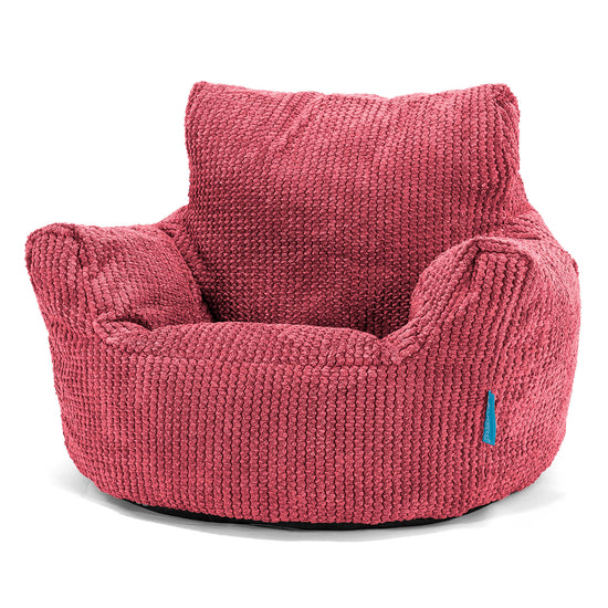 Kleuterfauteuil Zitzak 1-3 jaar oud - Pompom Pastelrood 01