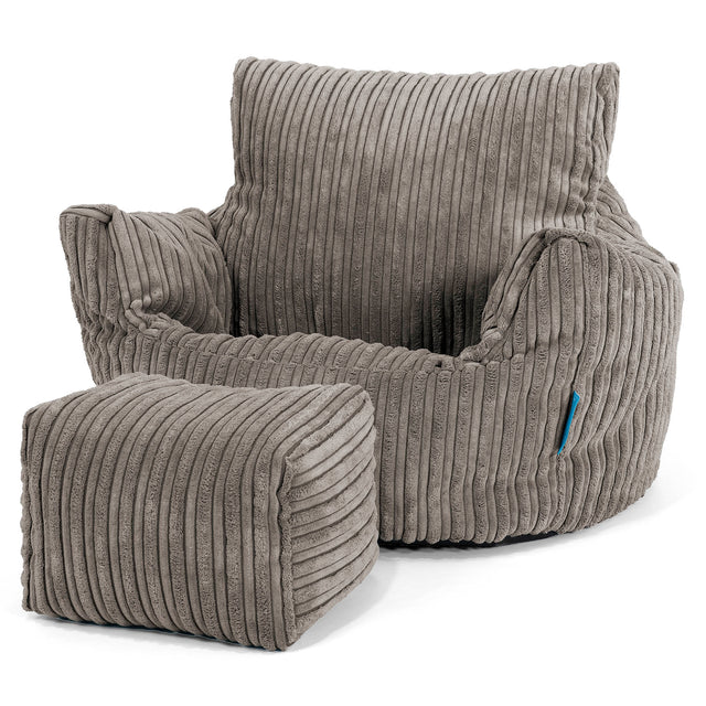 Kleuterfauteuil Zitzak 1-3 jaar oud - Corduroy Graphite Grijs 02