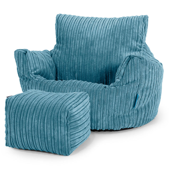 Kleuterfauteuil Zitzak 1-3 jaar oud - Corduroy Petrol 02