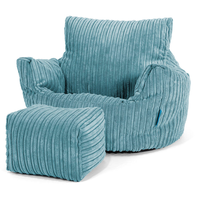 Kleuterfauteuil Zitzak 1-3 jaar oud - Corduroy Petrol 02