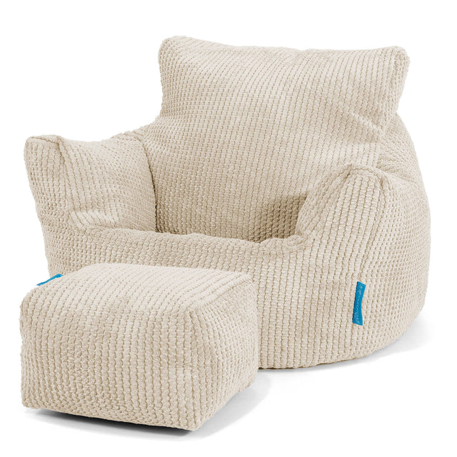 Kleuterfauteuil Zitzak 1-3 jaar oud - Pompom Crème 02