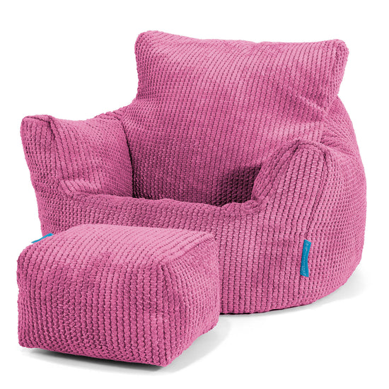 Kleuterfauteuil Zitzak 1-3 jaar oud - Pompom Roze 02