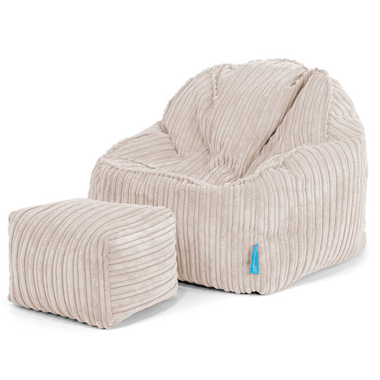 Kinderzitzak Sloucher 2-6 jaar oud - Corduroy Ivoor 03