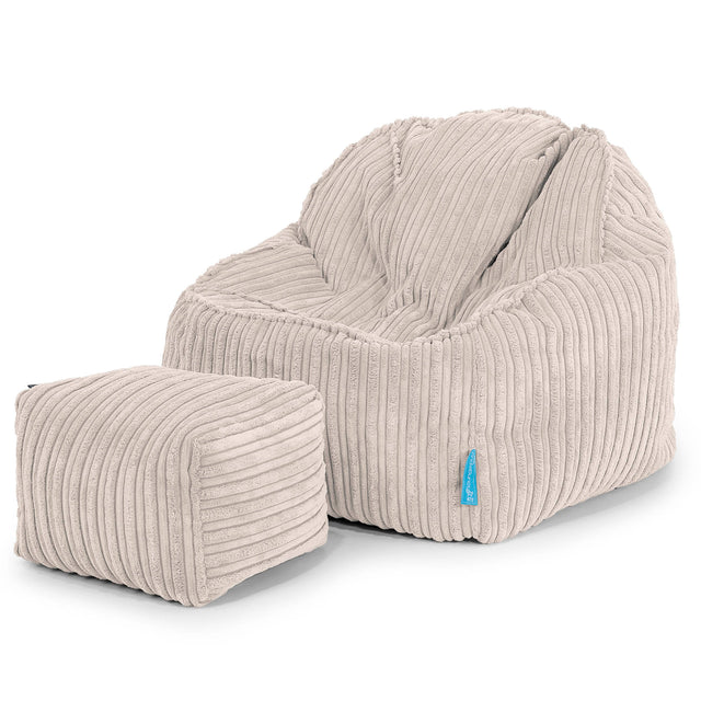 Kinderzitzak Sloucher 2-6 jaar oud - Corduroy Ivoor 03