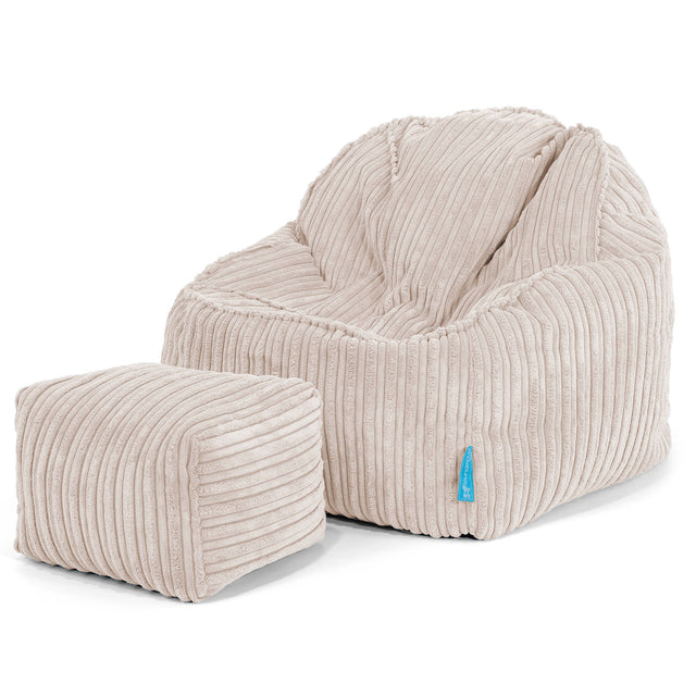 Kinderzitzak Sloucher 2-6 jaar oud - Corduroy Ivoor 03