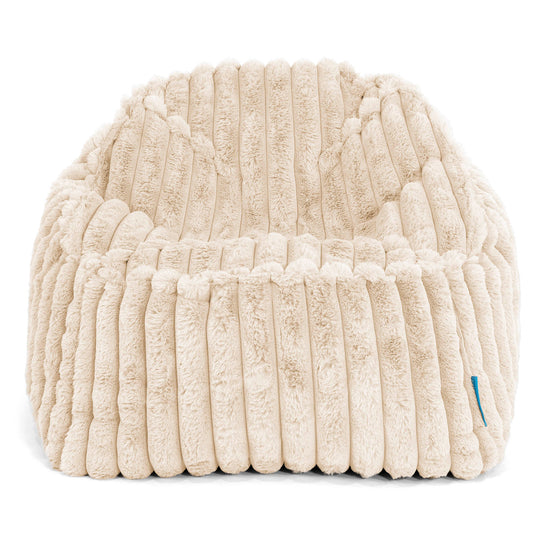 Kinderzitzak Sloucher 2-6 jaar oud - Ultra Pluche Corduroy Crème 02