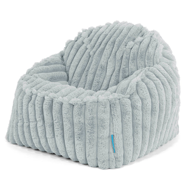 Kinderzitzak Sloucher 2-6 jaar oud - Ultra Pluche Corduroy Eendenei Blauw 01