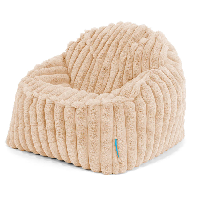 Kinderzitzak Sloucher 2-6 jaar oud - Ultra Pluche Corduroy Perzik 01