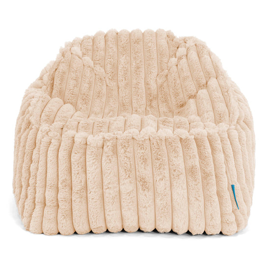 Kinderzitzak Sloucher 2-6 jaar oud - Ultra Pluche Corduroy Perzik 02