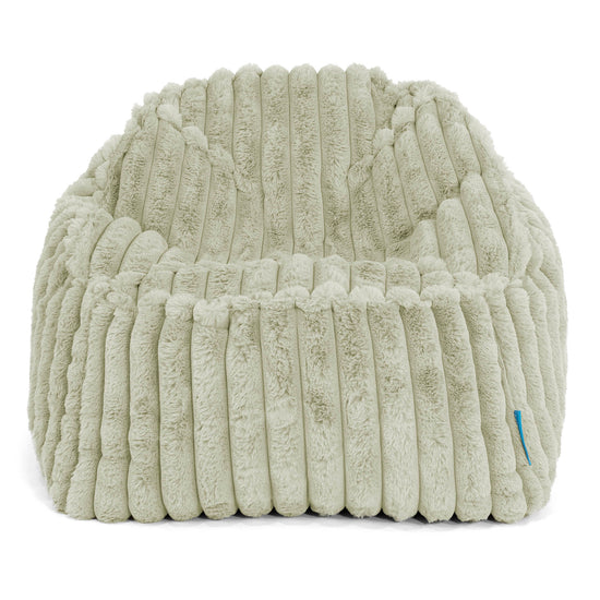 Kinderzitzak Sloucher 2-6 jaar oud - Ultra Pluche Corduroy Saliegroen 02