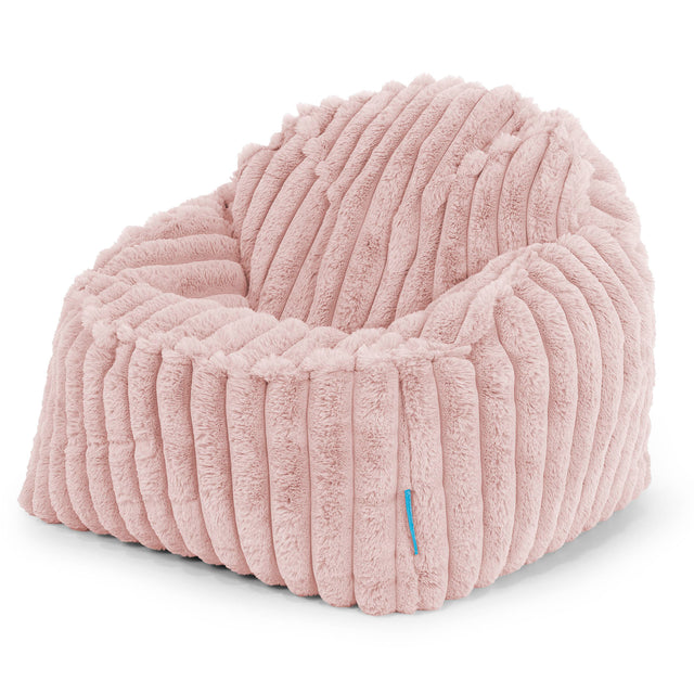 Kinderzitzak Sloucher 2-6 jaar oud - Ultra Pluche Corduroy Stoffig Roze 01