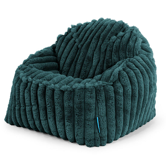 Kinderzitzak Sloucher 2-6 jaar oud - Ultra Pluche Corduroy Teal 01
