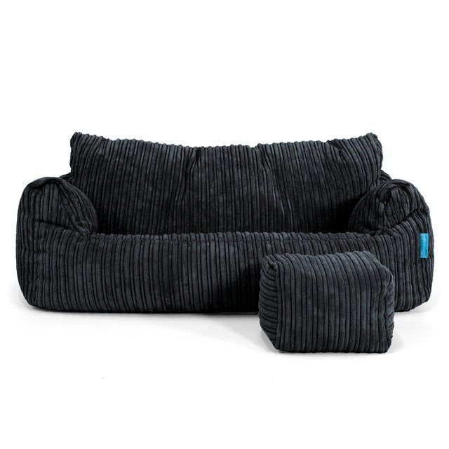 Josephine Kinderzitzak Bank 1-5 jaar oud - Corduroy Zwart 02