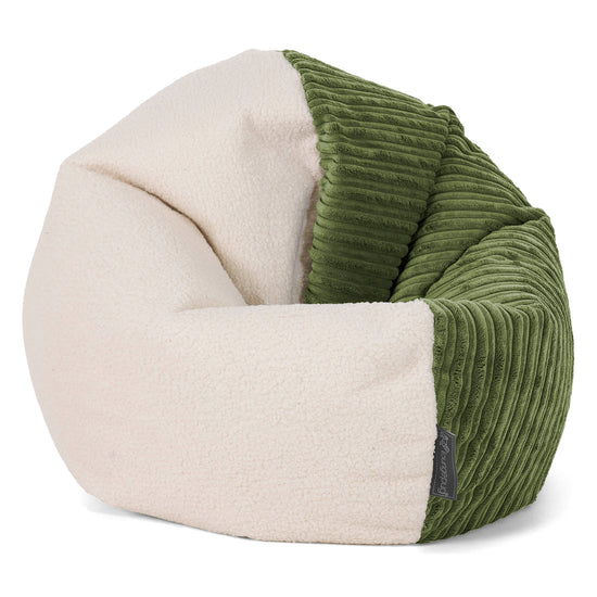 Kinderzitzakstoel Flexforma voor Peuters 1-3 jaar oud - Boucle & Corduroy Bosgroen 01