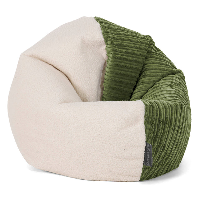 Kinderzitzakstoel Flexforma voor Peuters 1-3 jaar oud - Boucle & Corduroy Bosgroen 01