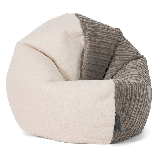 Kinderzitzakstoel Flexforma voor Peuters 1-3 jaar oud - Boucle & Corduroy Graphite Grijs 01