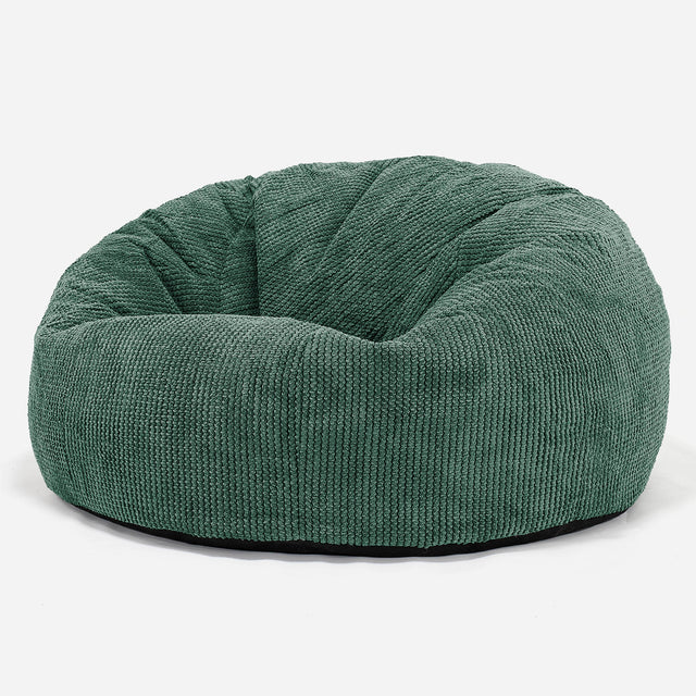 Klassieke Zitzak Stoel Bank - Pompom Mosgroen 01