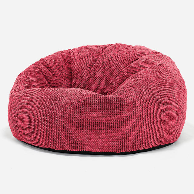 Klassieke Zitzak Stoel Bank - Pompom Pastelrood 01