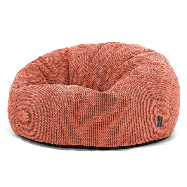 Klassieke Zitzak Stoel Bank - Pompom Pompoenoranje 01