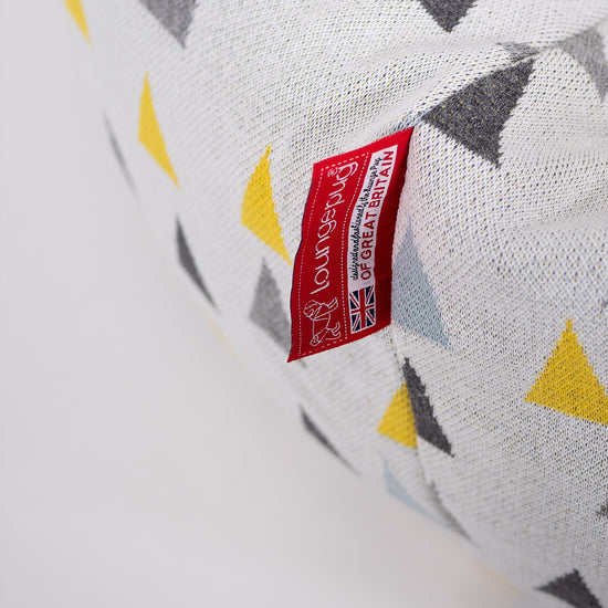 Klassieke Zitzak Stoel - Gebreid Geometrische driehoek 03