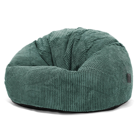 Klassieke Zitzak Stoel - Pompom Mosgroen 01