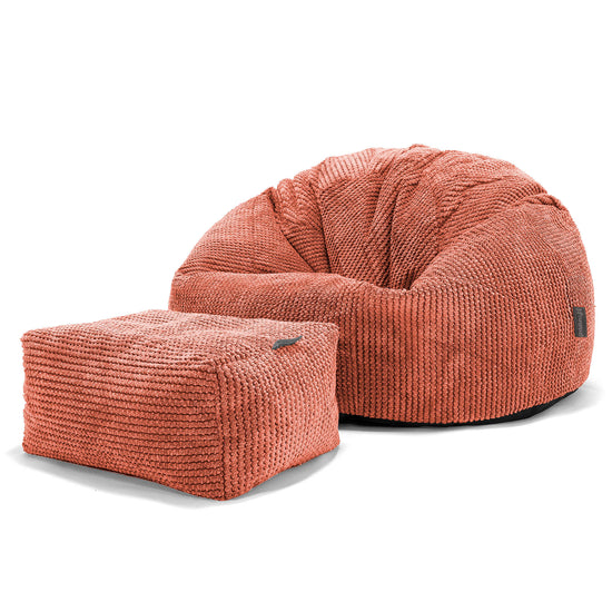 Klassieke Zitzak Stoel - Pompom Pompoenoranje 02