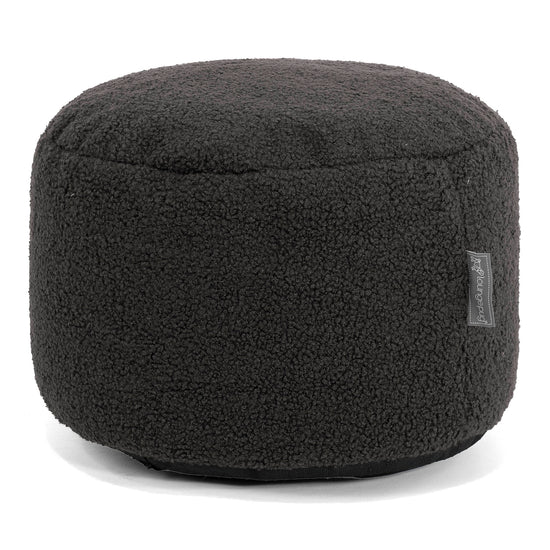 Kleine Ronde Voetenbank - Boucle Graphite Grijs 01
