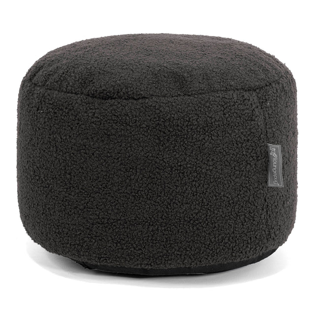 Kleine Ronde Voetenbank - Boucle Graphite Grijs 01