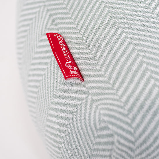 Kleine Voetenbank - Gebreid Visgraat Eendenei Blauw 02