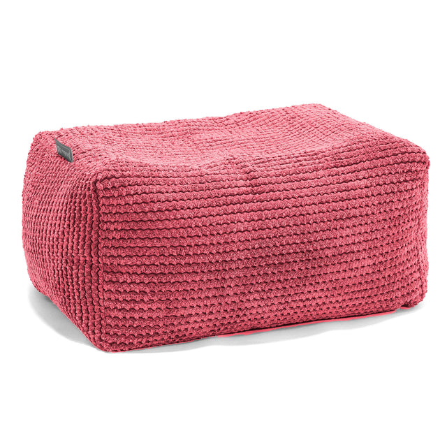 Kleine Voetenbank - Pompom Pastelrood 01
