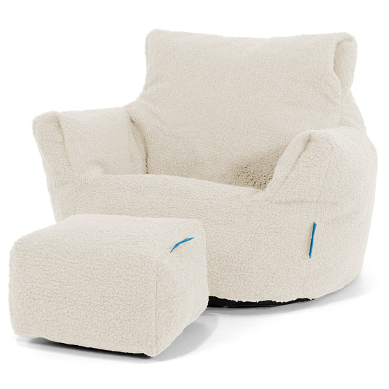 Kleuterfauteuil Zitzak 1-3 jaar oud - Boucle Ivoor 02