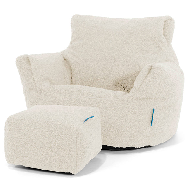 Kleuterfauteuil Zitzak 1-3 jaar oud - Boucle Ivoor 02