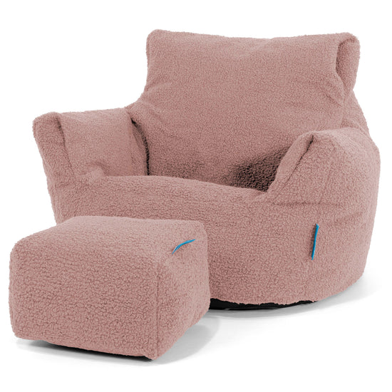 Kleuterfauteuil Zitzak 1-3 jaar oud - Boucle Roze 02