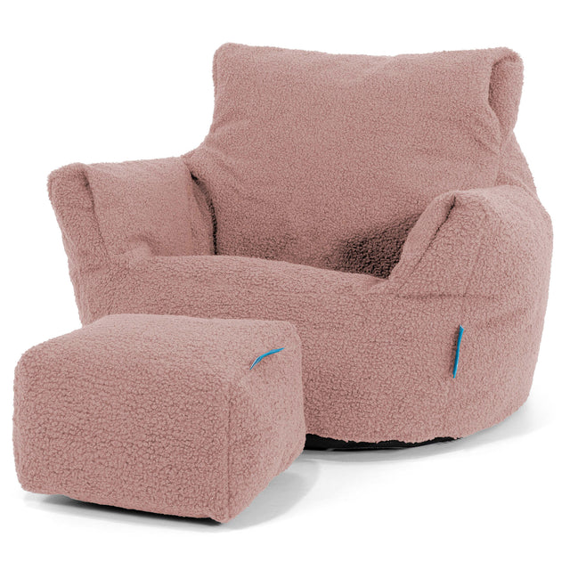 Kleuterfauteuil Zitzak 1-3 jaar oud - Boucle Roze 02