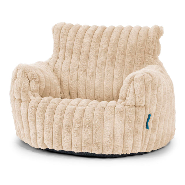 Kleuterfauteuil Zitzak 1-3 jaar oud - Ultra Pluche Corduroy Crème 01