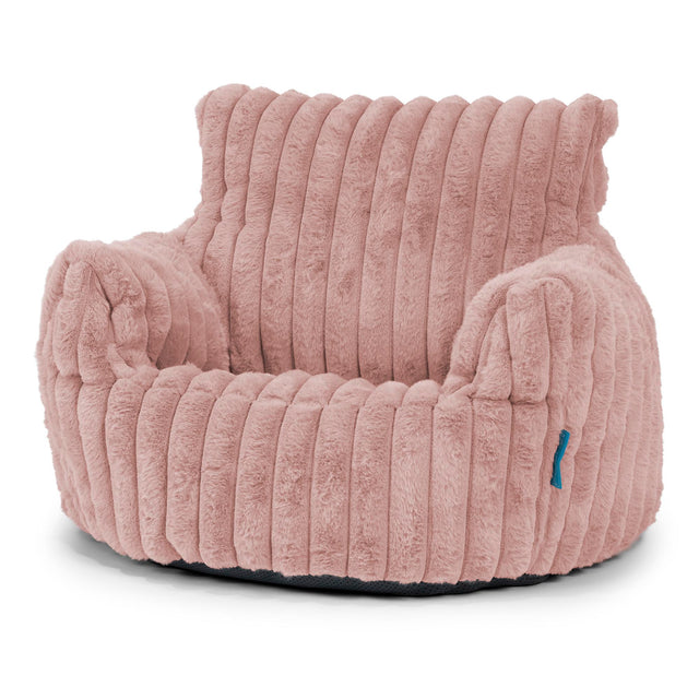 Kleuterfauteuil Zitzak 1-3 jaar oud - Ultra Pluche Corduroy Stoffig Roze 01