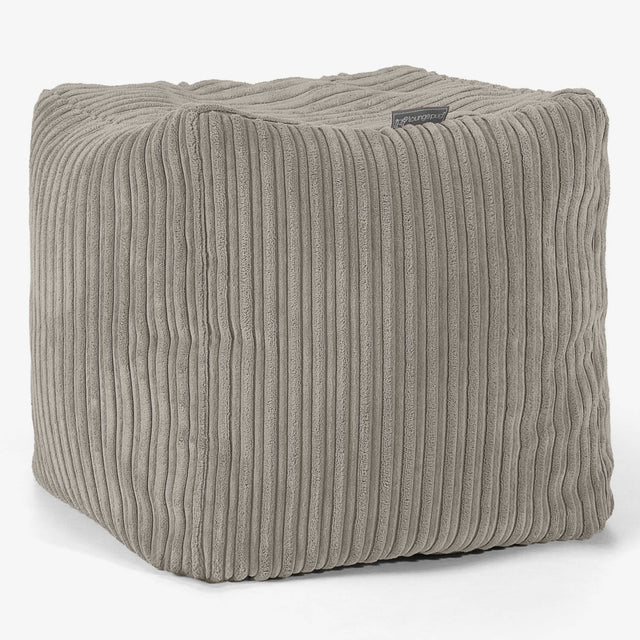 Kubus Voetenbank Pouf - Corduroy Mink 01