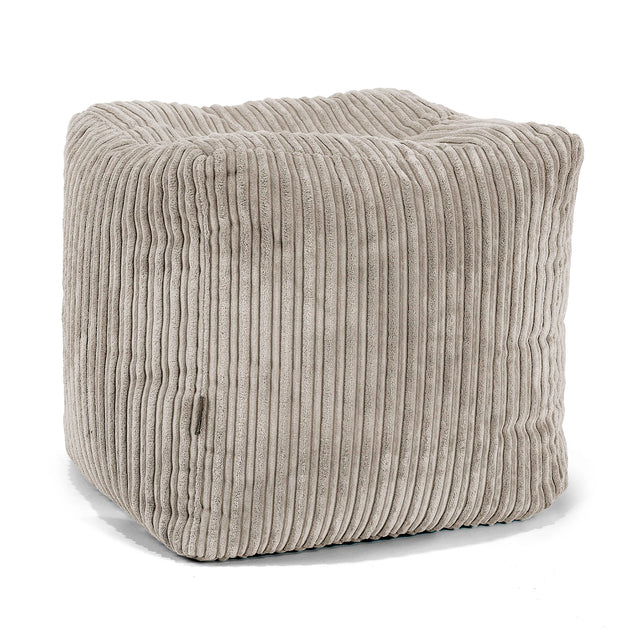 Kubus Voetenbank Pouf - Corduroy Mink 01