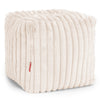 Würfel-Pouf- Hocker - Ultra Pluche Corduroy Crème 01