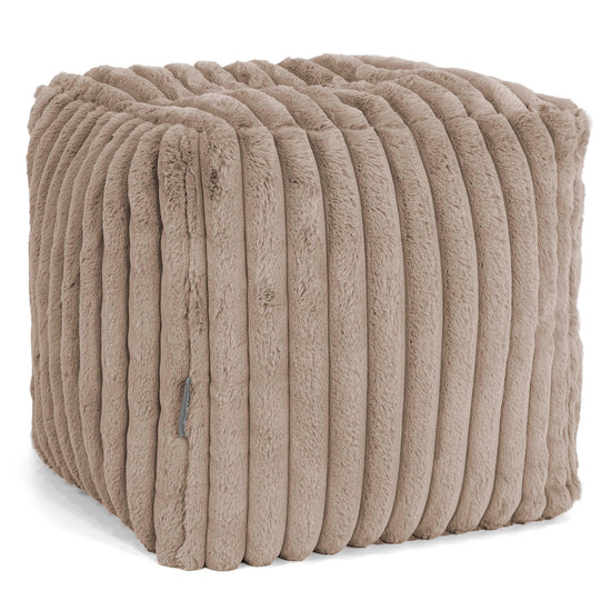 Würfel-Pouf- Hocker - Ultra Pluche Corduroy Mink 01