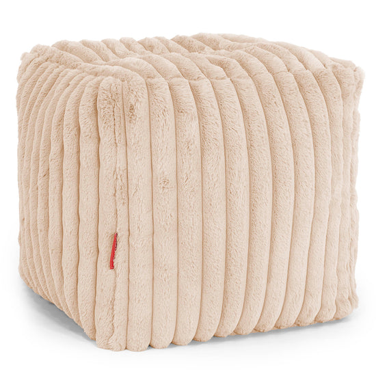 Würfel-Pouf- Hocker - Ultra Pluche Corduroy Perzik 01