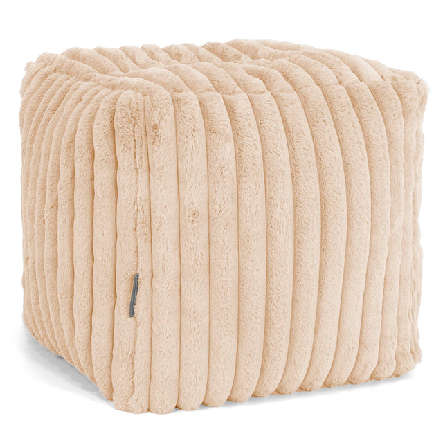 Würfel-Pouf- Hocker - Ultra Pluche Corduroy Perzik 01