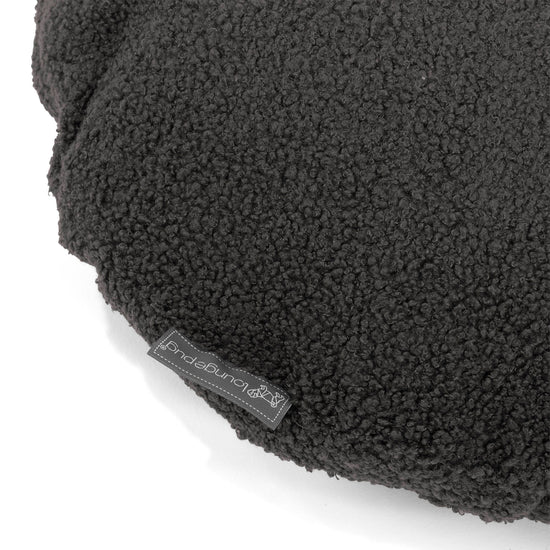 Kussenhoes Rond 50cm - Boucle Graphite Grijs 02