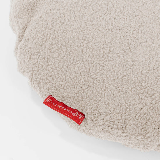 Kussenhoes Rond 50cm - Boucle Ivoor 02