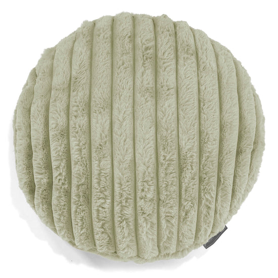 Kussenhoes Rond 50cm - Ultra Pluche Corduroy Saliegroen 01