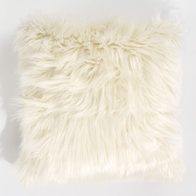 Kussenhoes 47 x 47cm - Mongoolse Imitatiebont Crème 01