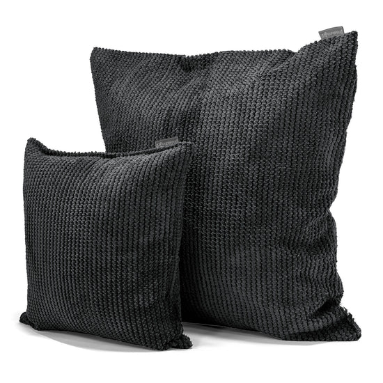 Kussenhoes 47 x 47cm - Pompom Zwart 02