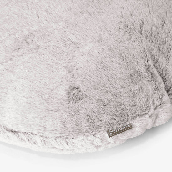 Kussenhoes Rond 50cm - Nepkonijnenbont Lichtgrijs 02