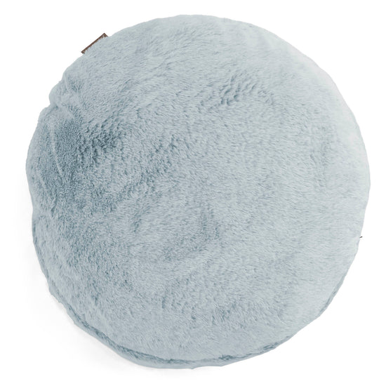 Kussenhoes Rond 50cm - Nepkonijnenbont Stoffig Blauw 01